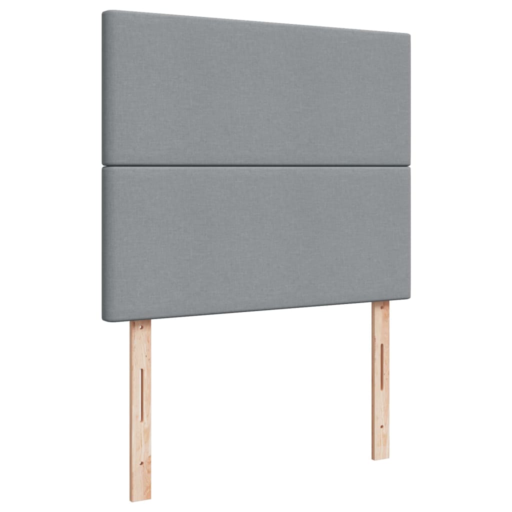 Boxspring met matras stof lichtgrijs 120x190 cm is nu te koop bij PeponiXL, paradijselijk wonen!