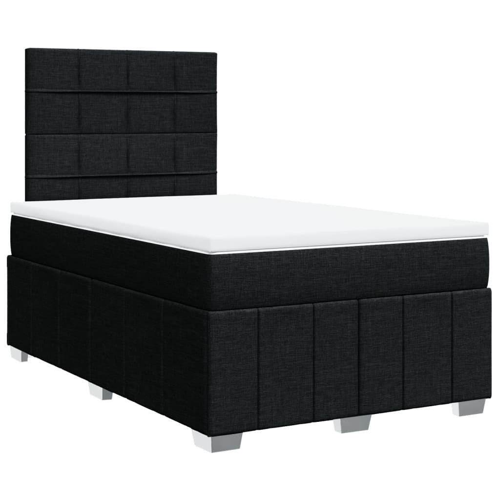 Boxspring met matras stof zwart 120x190 cm is nu te koop bij PeponiXL, paradijselijk wonen!