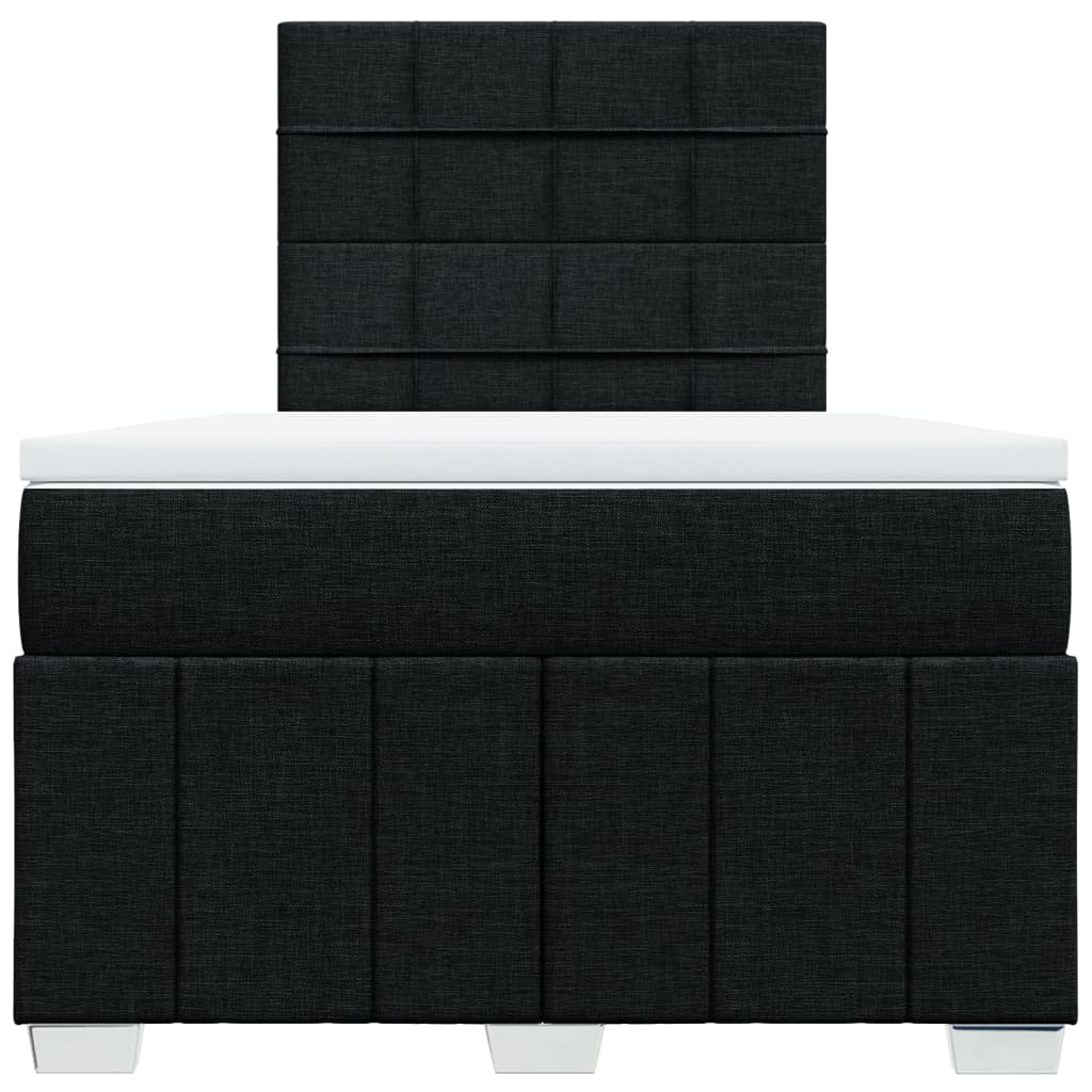 Boxspring met matras stof zwart 120x190 cm is nu te koop bij PeponiXL, paradijselijk wonen!