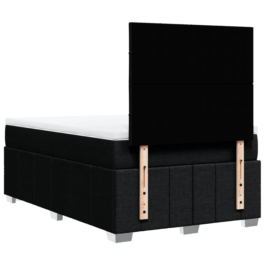 Boxspring met matras stof zwart 120x190 cm is nu te koop bij PeponiXL, paradijselijk wonen!