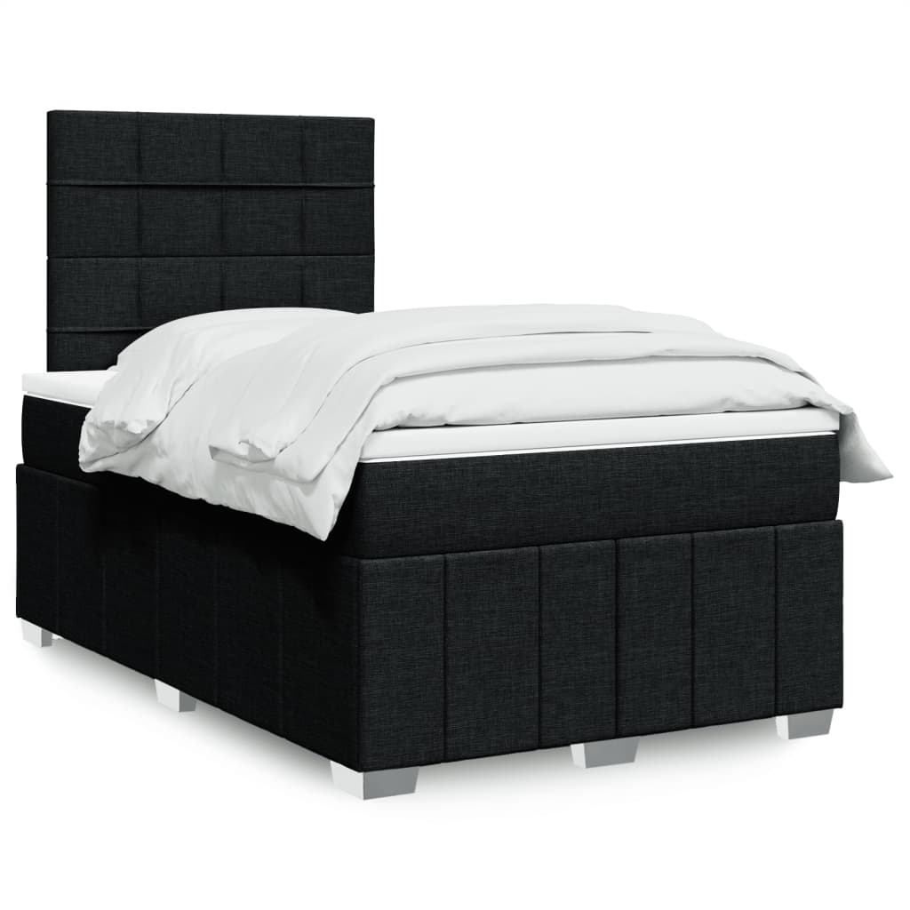 Boxspring met matras stof zwart 120x190 cm is nu te koop bij PeponiXL, paradijselijk wonen!