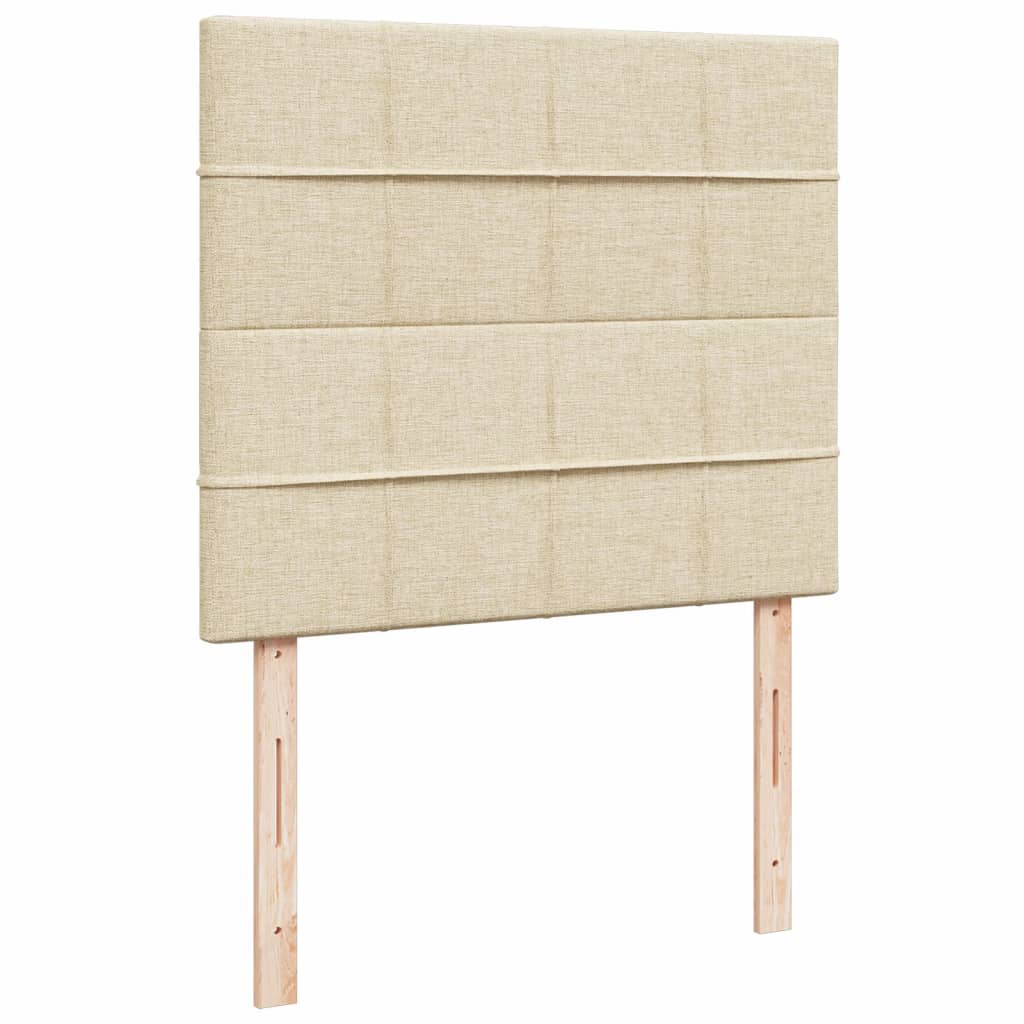 Boxspring met matras stof crèmekleurig 120x190 cm is nu te koop bij PeponiXL, paradijselijk wonen!