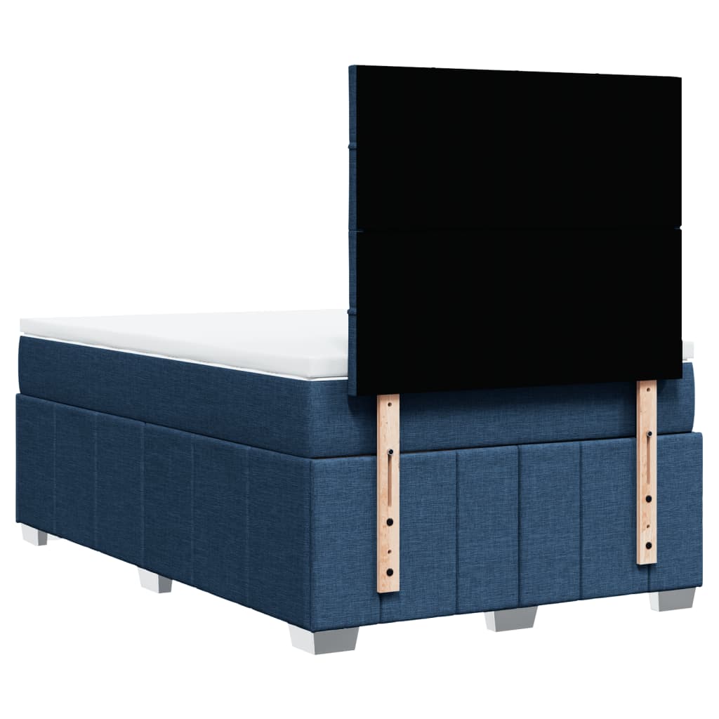 Boxspring met matras stof blauw 120x190 cm is nu te koop bij PeponiXL, paradijselijk wonen!