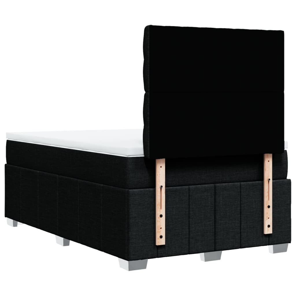 Boxspring met matras stof zwart 120x190 cm is nu te koop bij PeponiXL, paradijselijk wonen!