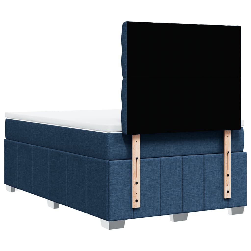 Boxspring met matras stof blauw 120x190 cm is nu te koop bij PeponiXL, paradijselijk wonen!