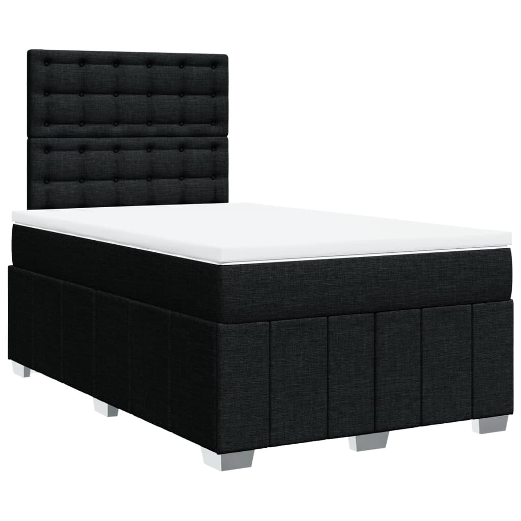 Boxspring met matras stof zwart 120x190 cm is nu te koop bij PeponiXL, paradijselijk wonen!