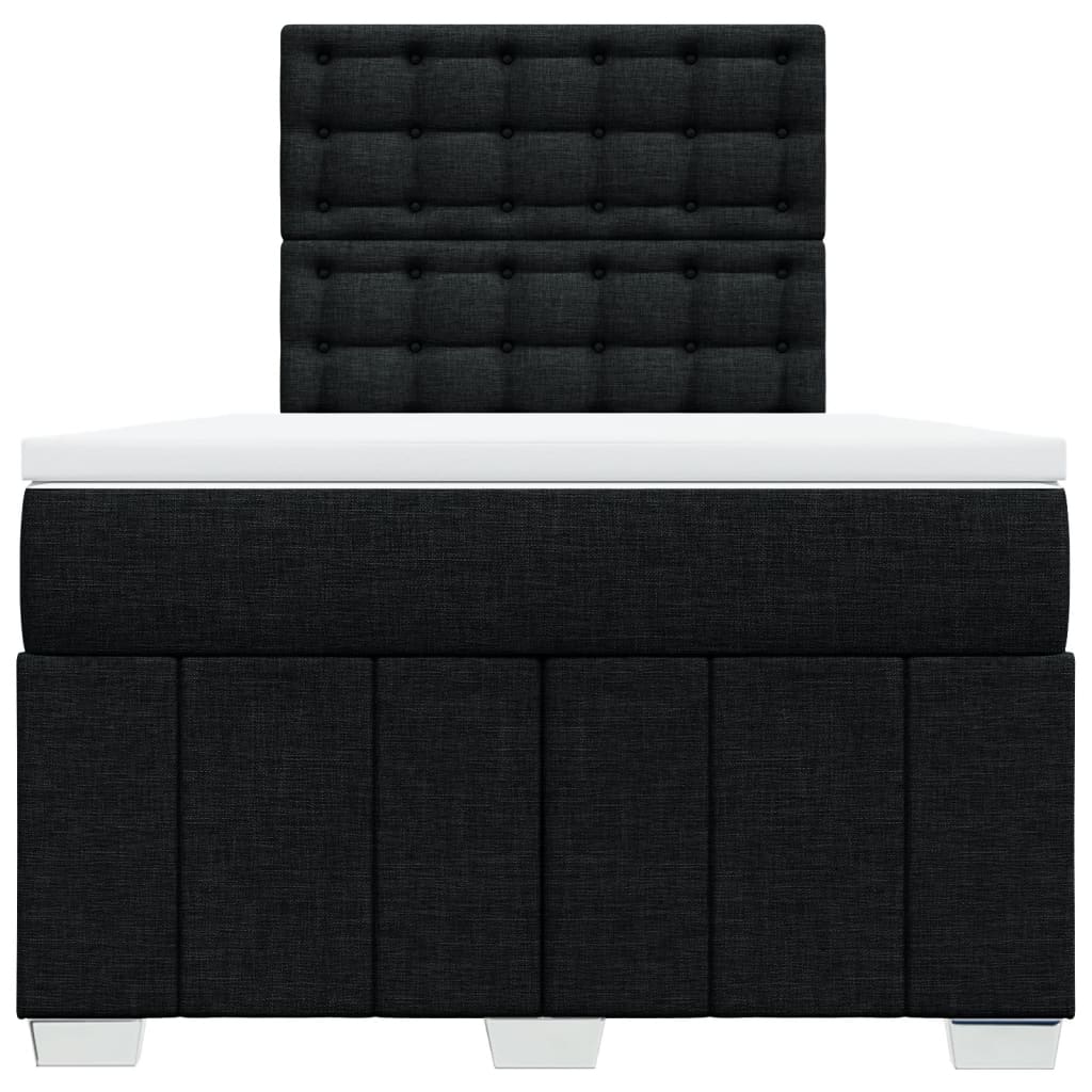 Boxspring met matras stof zwart 120x190 cm is nu te koop bij PeponiXL, paradijselijk wonen!