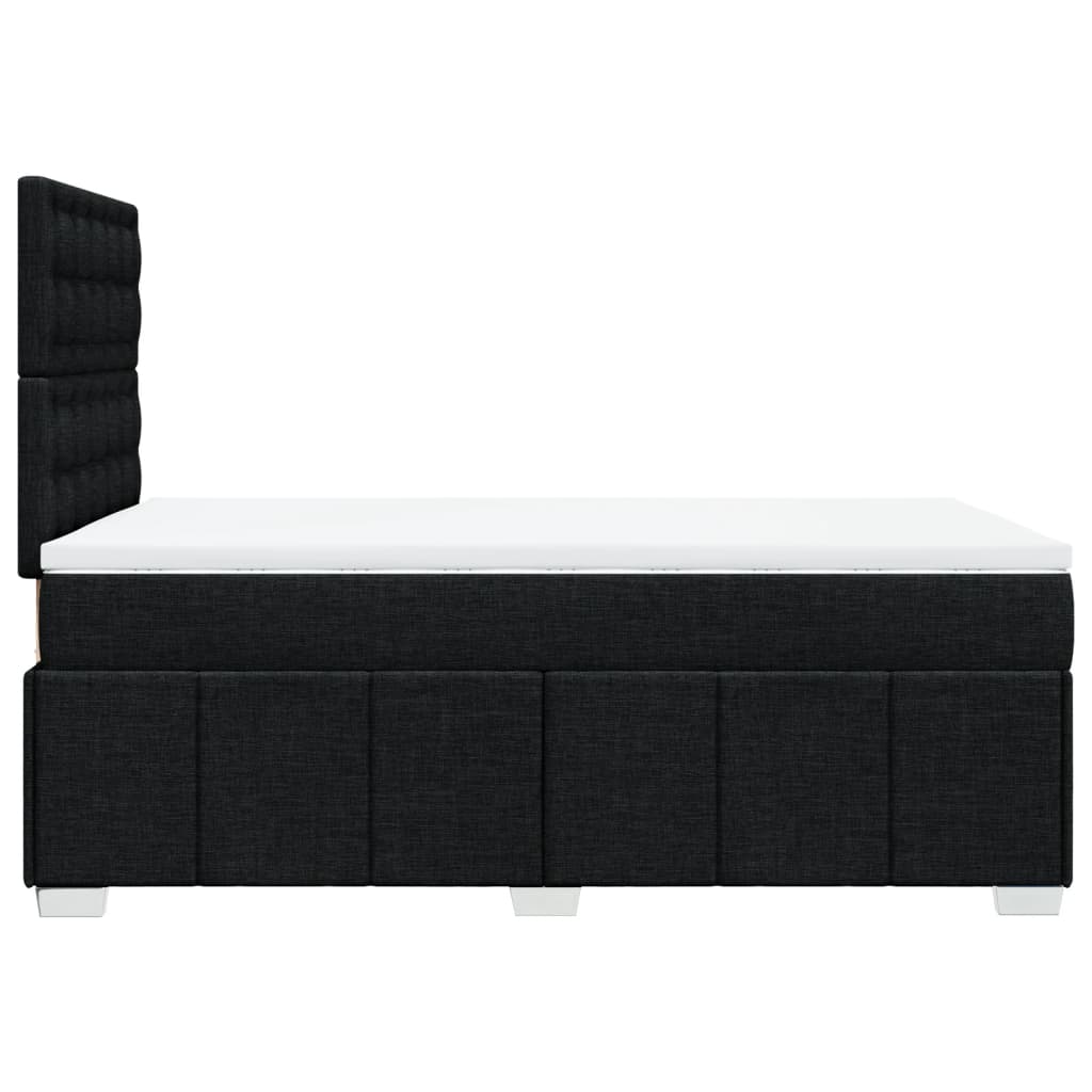 Boxspring met matras stof zwart 120x190 cm is nu te koop bij PeponiXL, paradijselijk wonen!