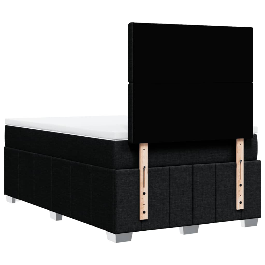 Boxspring met matras stof zwart 120x190 cm is nu te koop bij PeponiXL, paradijselijk wonen!
