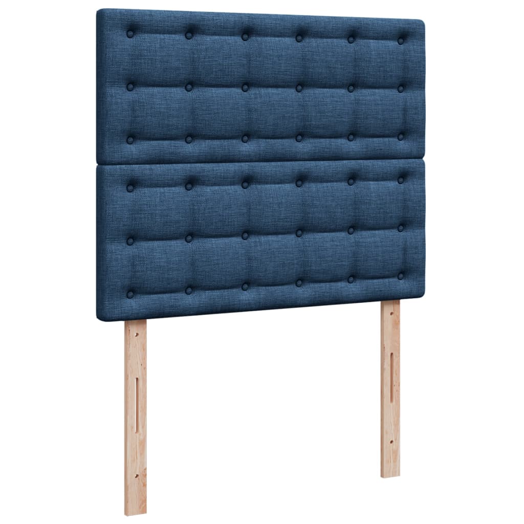 Boxspring met matras stof blauw 120x190 cm is nu te koop bij PeponiXL, paradijselijk wonen!
