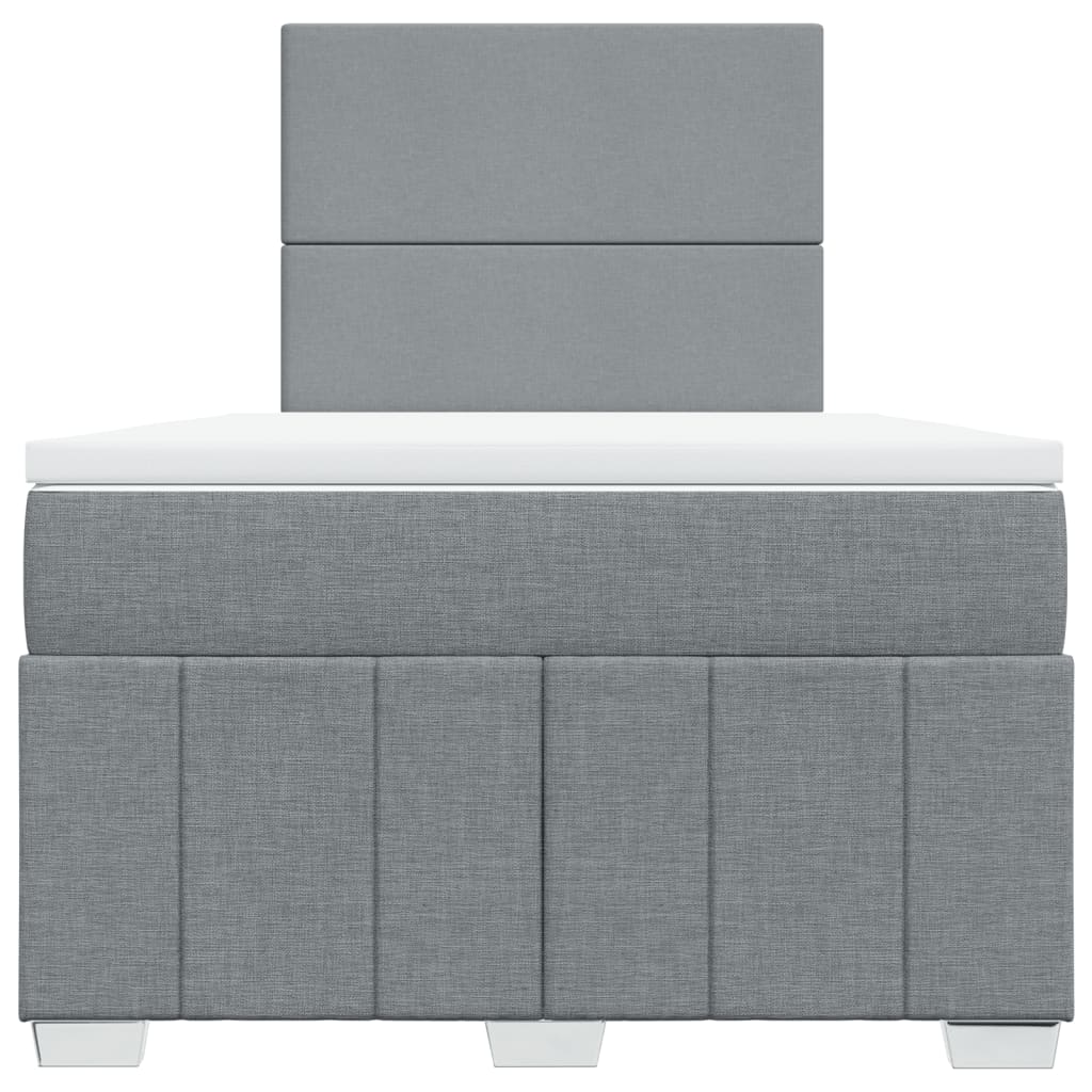 Boxspring met matras stof lichtgrijs 120x200 cm is nu te koop bij PeponiXL, paradijselijk wonen!