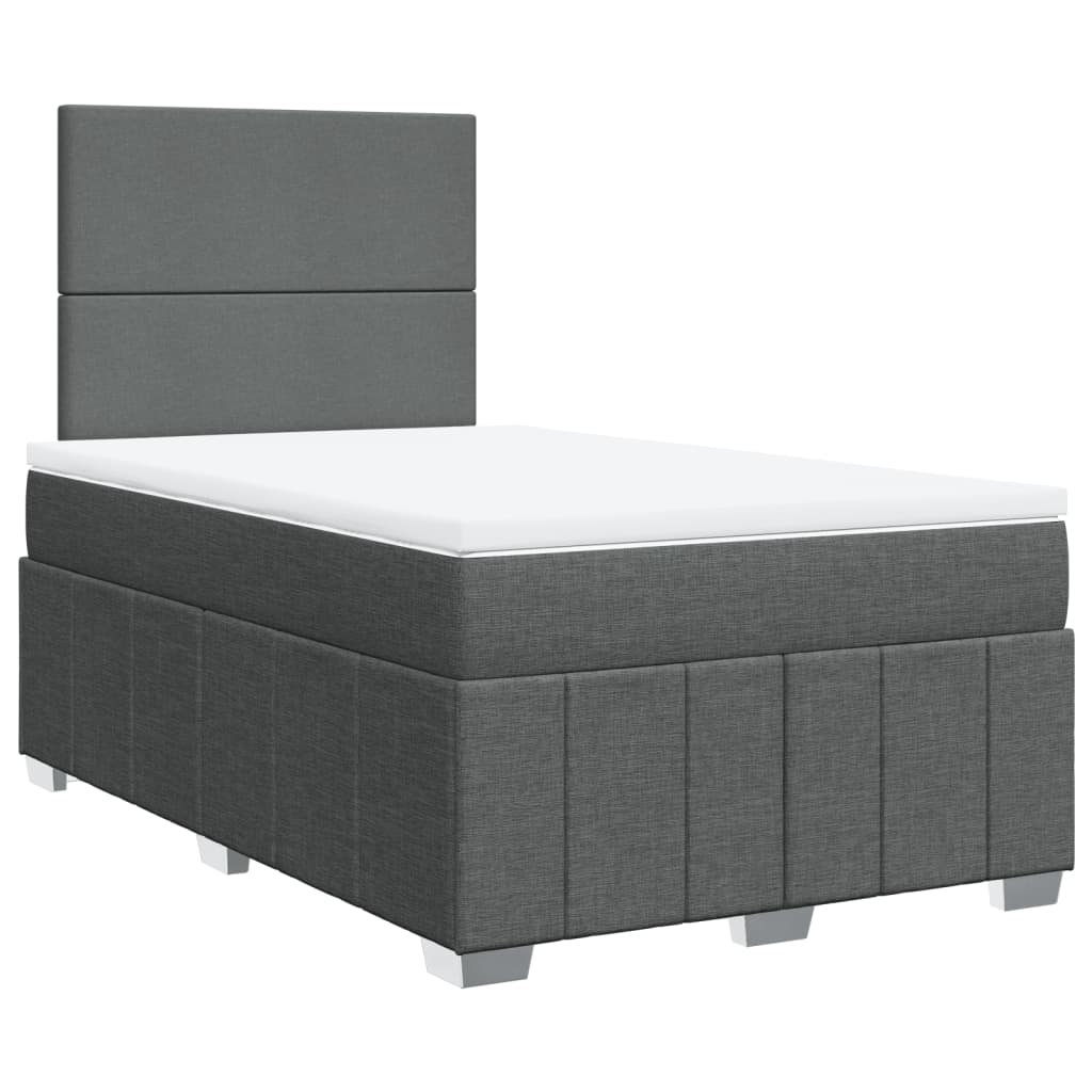 Boxspring met matras stof donkergrijs 120x200 cm is nu te koop bij PeponiXL, paradijselijk wonen!