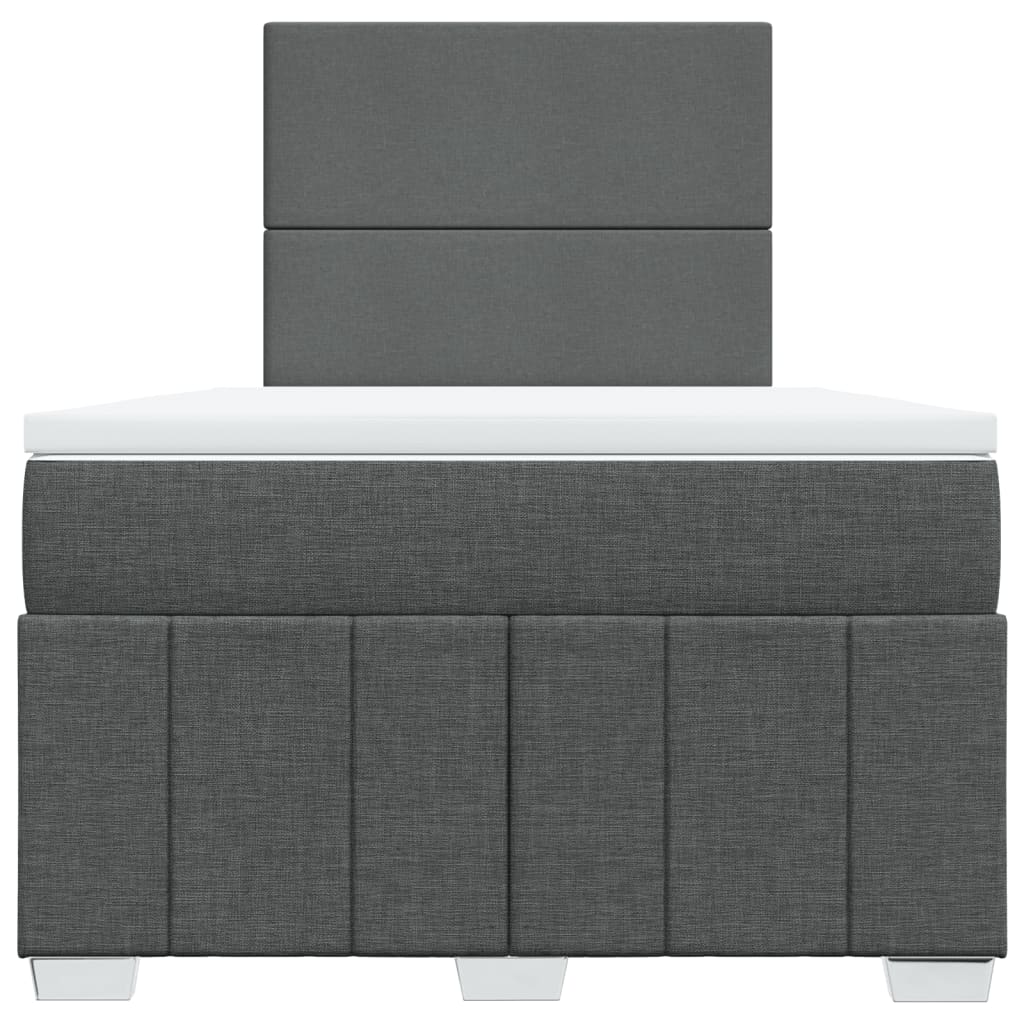 Boxspring met matras stof donkergrijs 120x200 cm is nu te koop bij PeponiXL, paradijselijk wonen!