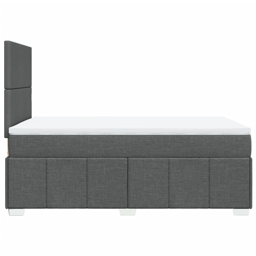 Boxspring met matras stof donkergrijs 120x200 cm is nu te koop bij PeponiXL, paradijselijk wonen!