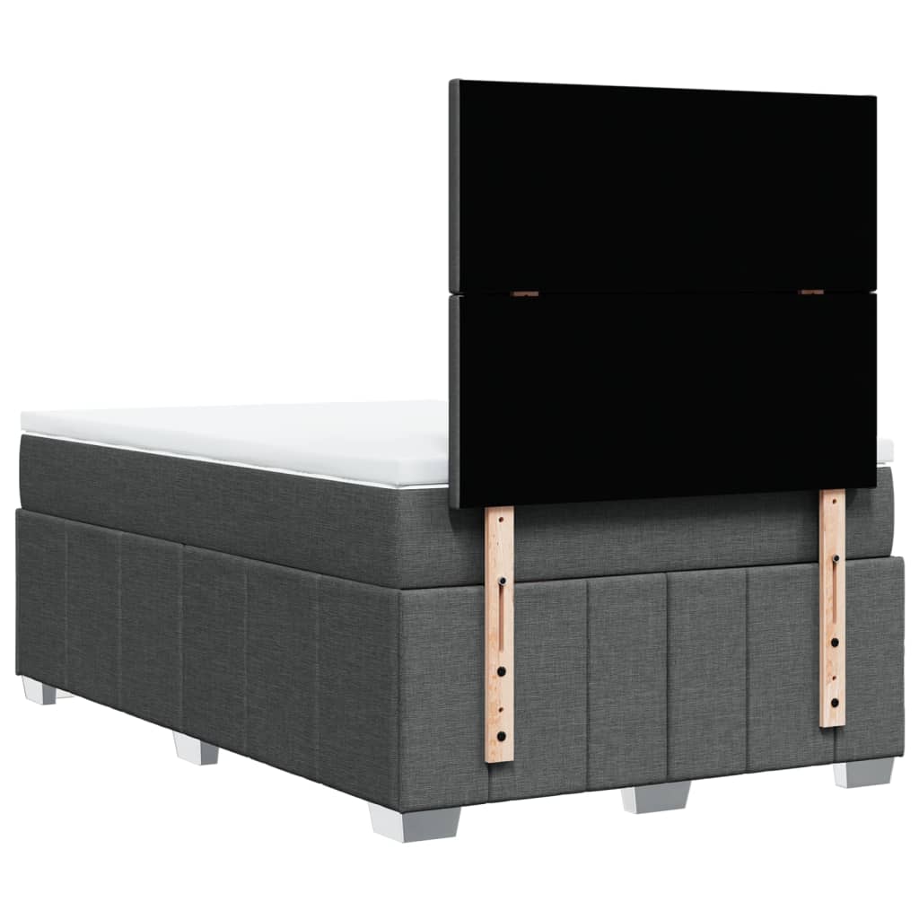 Boxspring met matras stof donkergrijs 120x200 cm is nu te koop bij PeponiXL, paradijselijk wonen!