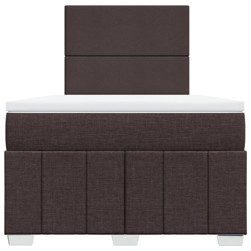 Boxspring met matras stof donkerbruin 120x200 cm is nu te koop bij PeponiXL, paradijselijk wonen!
