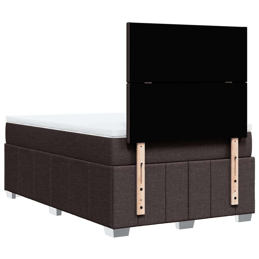 Boxspring met matras stof donkerbruin 120x200 cm is nu te koop bij PeponiXL, paradijselijk wonen!