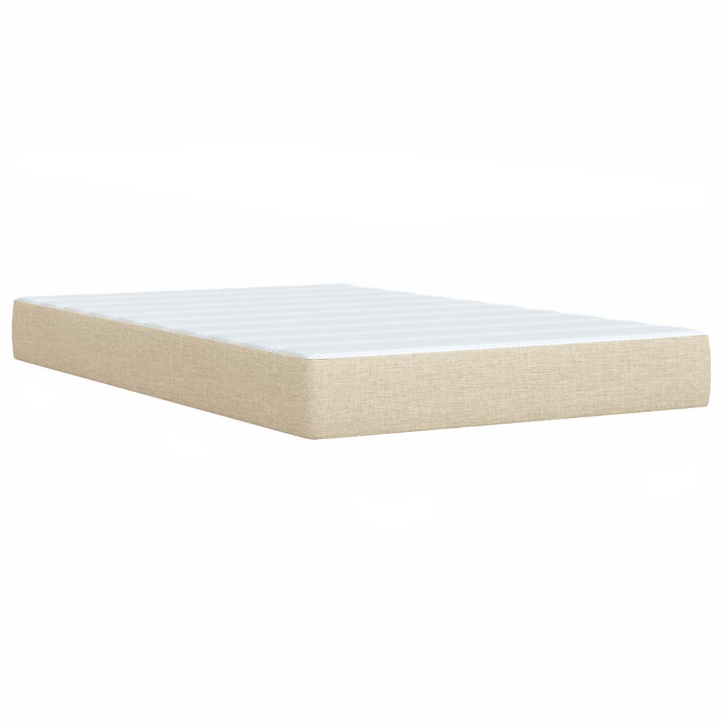 Boxspring met matras stof crèmekleurig 120x200 cm is nu te koop bij PeponiXL, paradijselijk wonen!