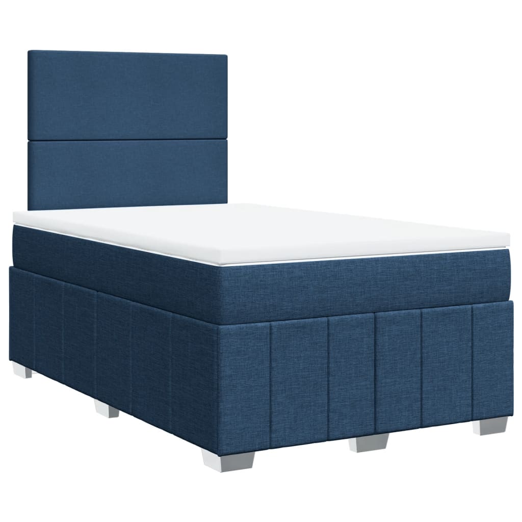 Boxspring met matras stof blauw 120x200 cm is nu te koop bij PeponiXL, paradijselijk wonen!