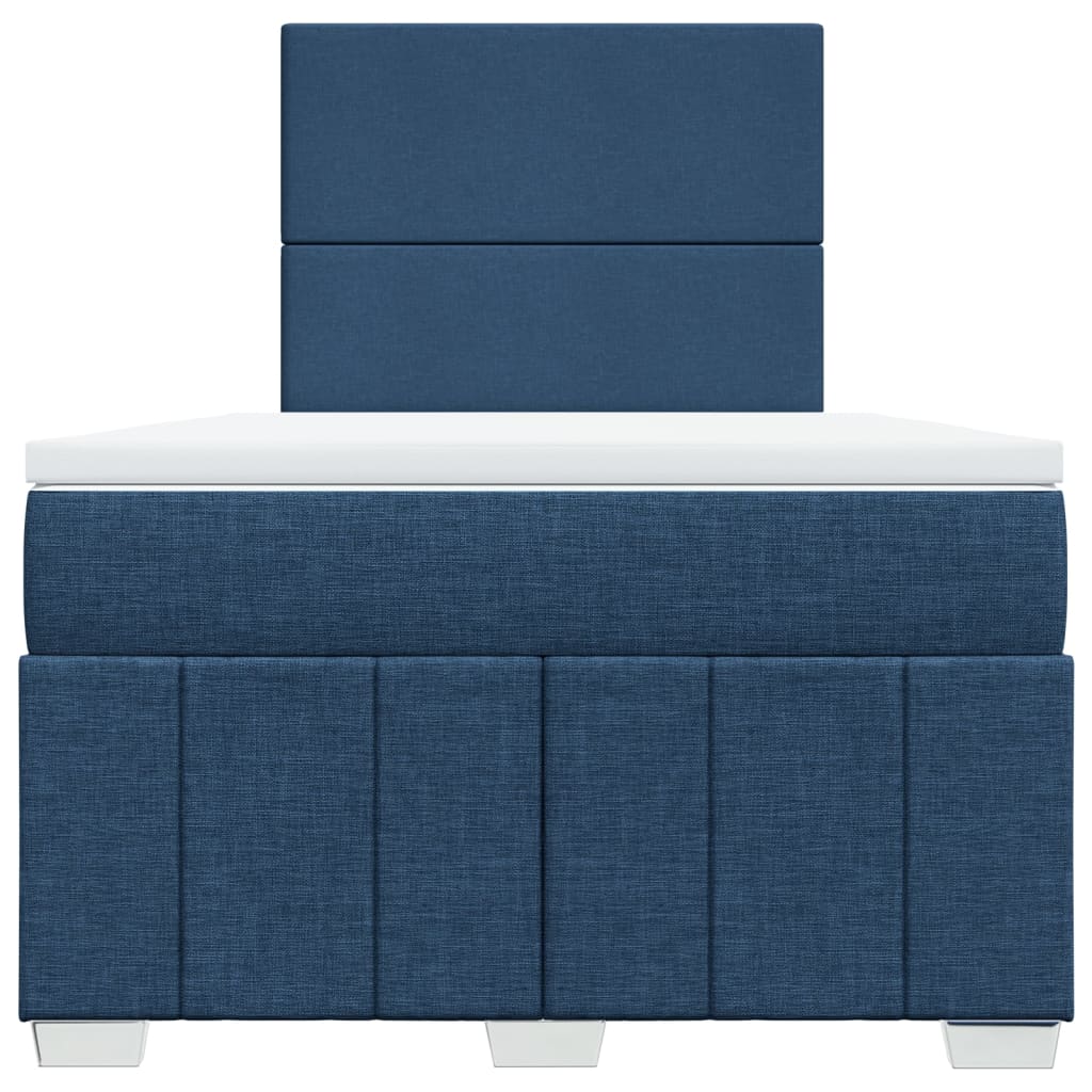 Boxspring met matras stof blauw 120x200 cm is nu te koop bij PeponiXL, paradijselijk wonen!
