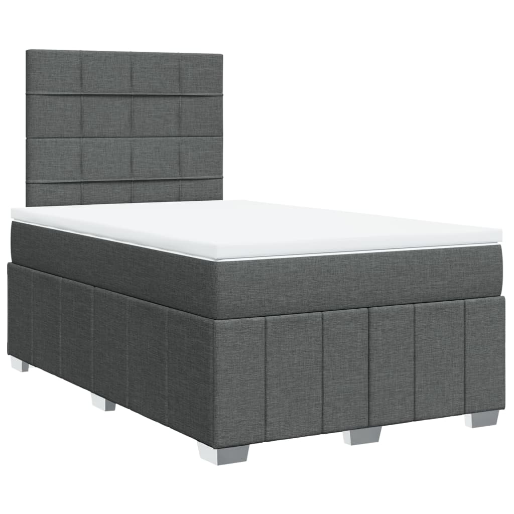 Boxspring met matras stof donkergrijs 120x200 cm is nu te koop bij PeponiXL, paradijselijk wonen!