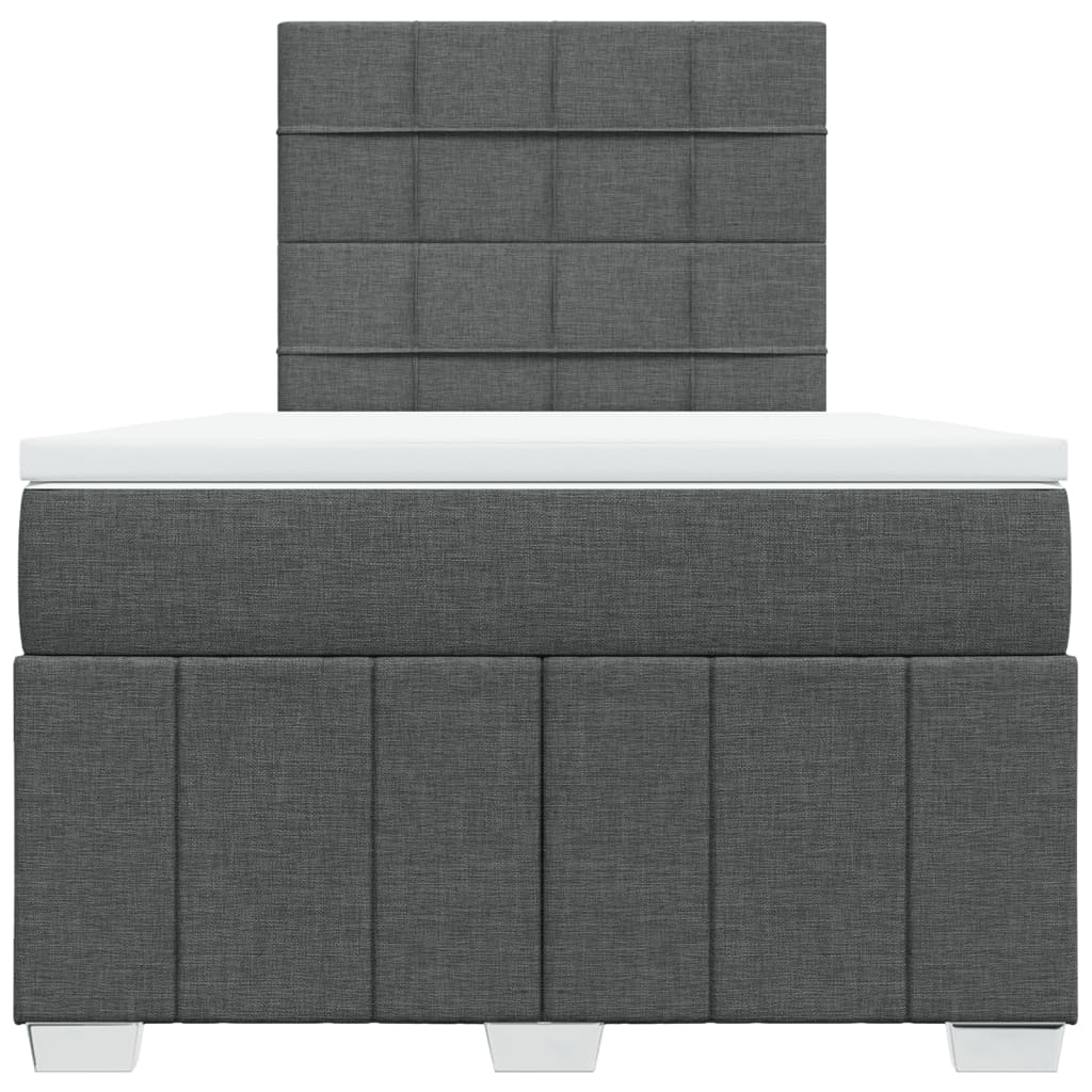 Boxspring met matras stof donkergrijs 120x200 cm is nu te koop bij PeponiXL, paradijselijk wonen!