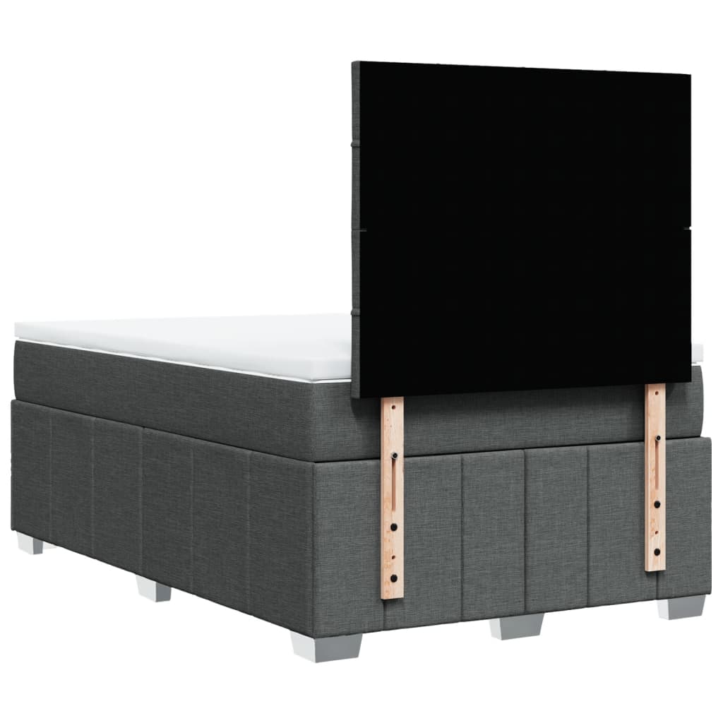 Boxspring met matras stof donkergrijs 120x200 cm is nu te koop bij PeponiXL, paradijselijk wonen!
