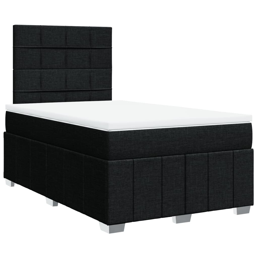 Boxspring met matras stof zwart 120x200 cm is nu te koop bij PeponiXL, paradijselijk wonen!