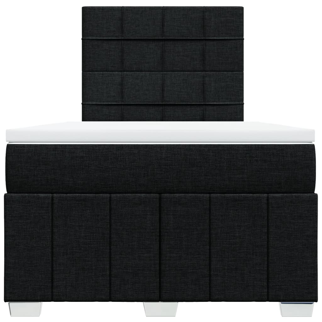 Boxspring met matras stof zwart 120x200 cm is nu te koop bij PeponiXL, paradijselijk wonen!