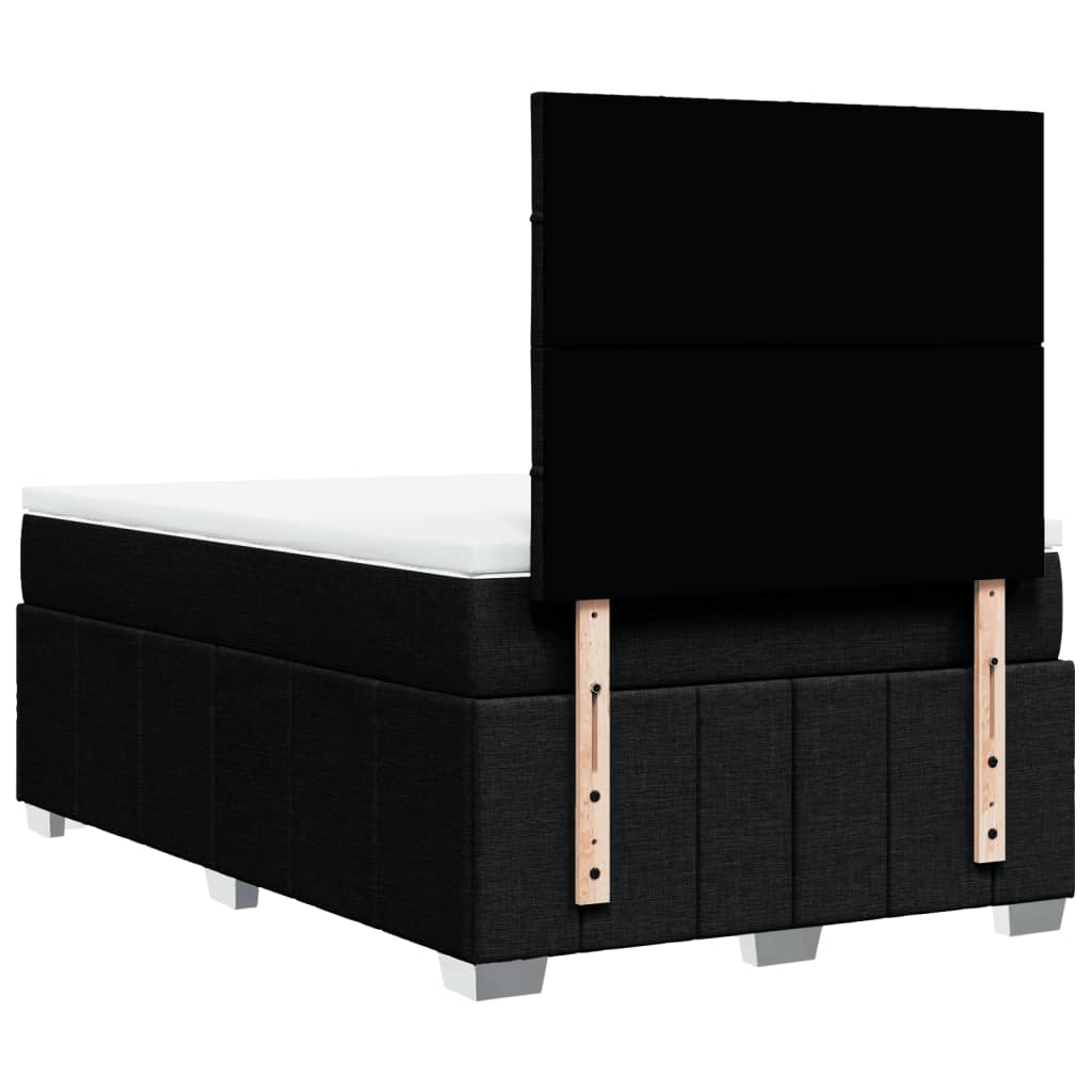 Boxspring met matras stof zwart 120x200 cm is nu te koop bij PeponiXL, paradijselijk wonen!