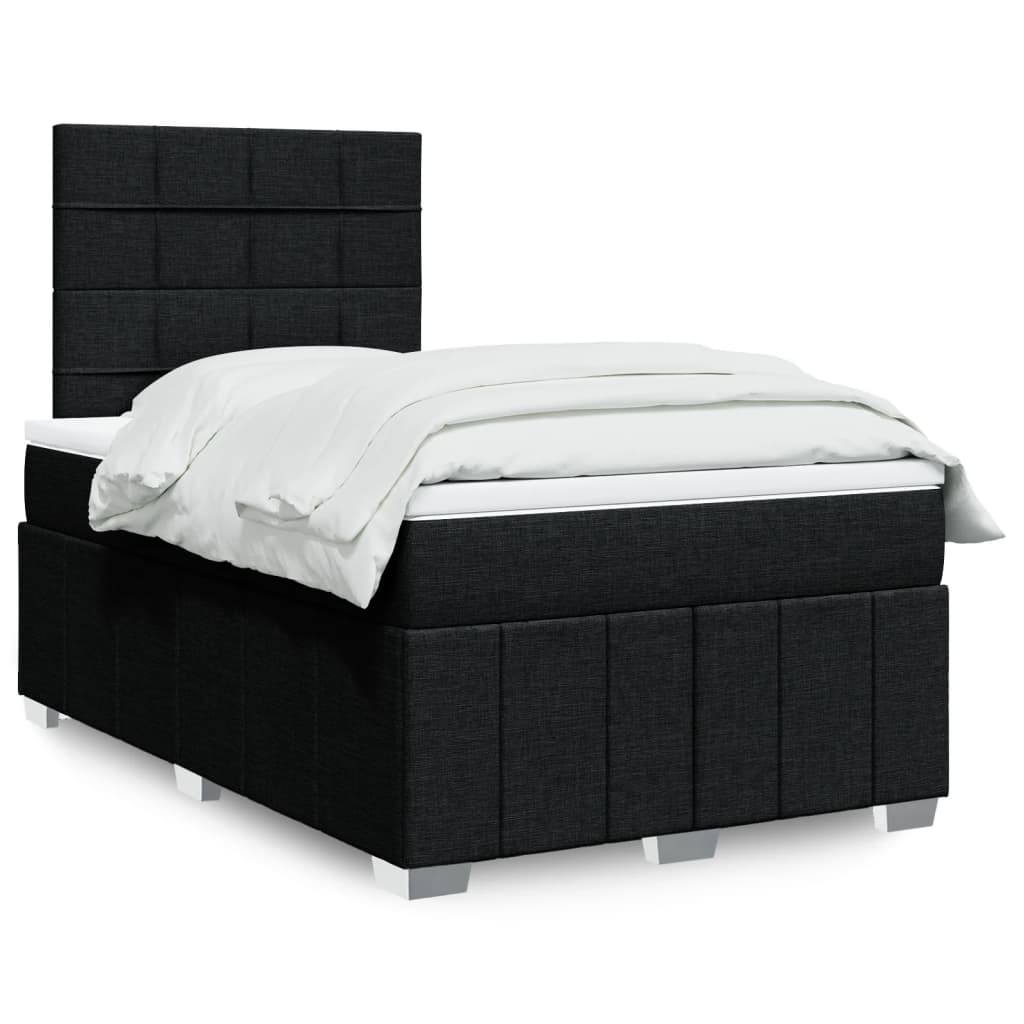 Boxspring met matras stof zwart 120x200 cm is nu te koop bij PeponiXL, paradijselijk wonen!