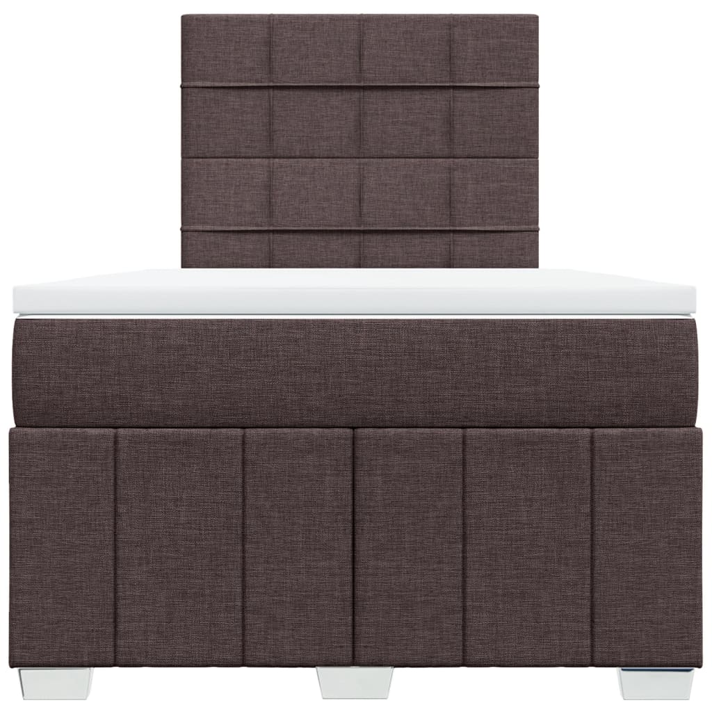 Boxspring met matras stof donkerbruin 120x200 cm is nu te koop bij PeponiXL, paradijselijk wonen!