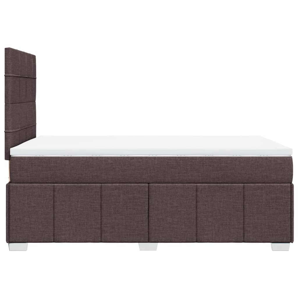 Boxspring met matras stof donkerbruin 120x200 cm is nu te koop bij PeponiXL, paradijselijk wonen!