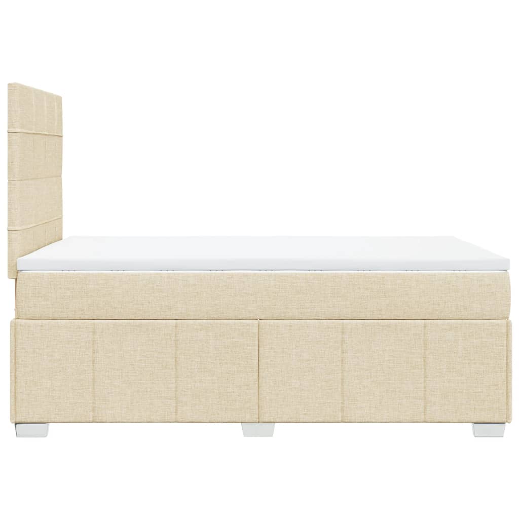 Boxspring met matras stof crèmekleurig 120x200 cm is nu te koop bij PeponiXL, paradijselijk wonen!