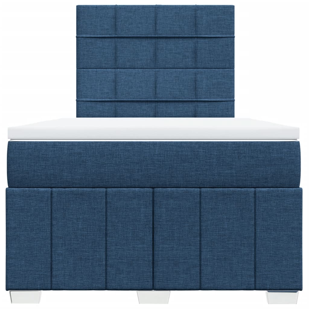 Boxspring met matras stof blauw 120x200 cm is nu te koop bij PeponiXL, paradijselijk wonen!