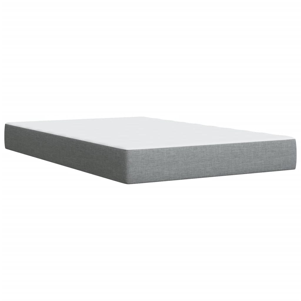 Boxspring met matras stof lichtgrijs 120x200 cm is nu te koop bij PeponiXL, paradijselijk wonen!