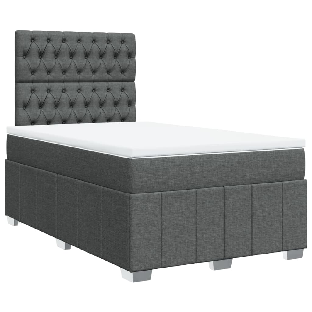 Boxspring met matras stof donkergrijs 120x200 cm is nu te koop bij PeponiXL, paradijselijk wonen!
