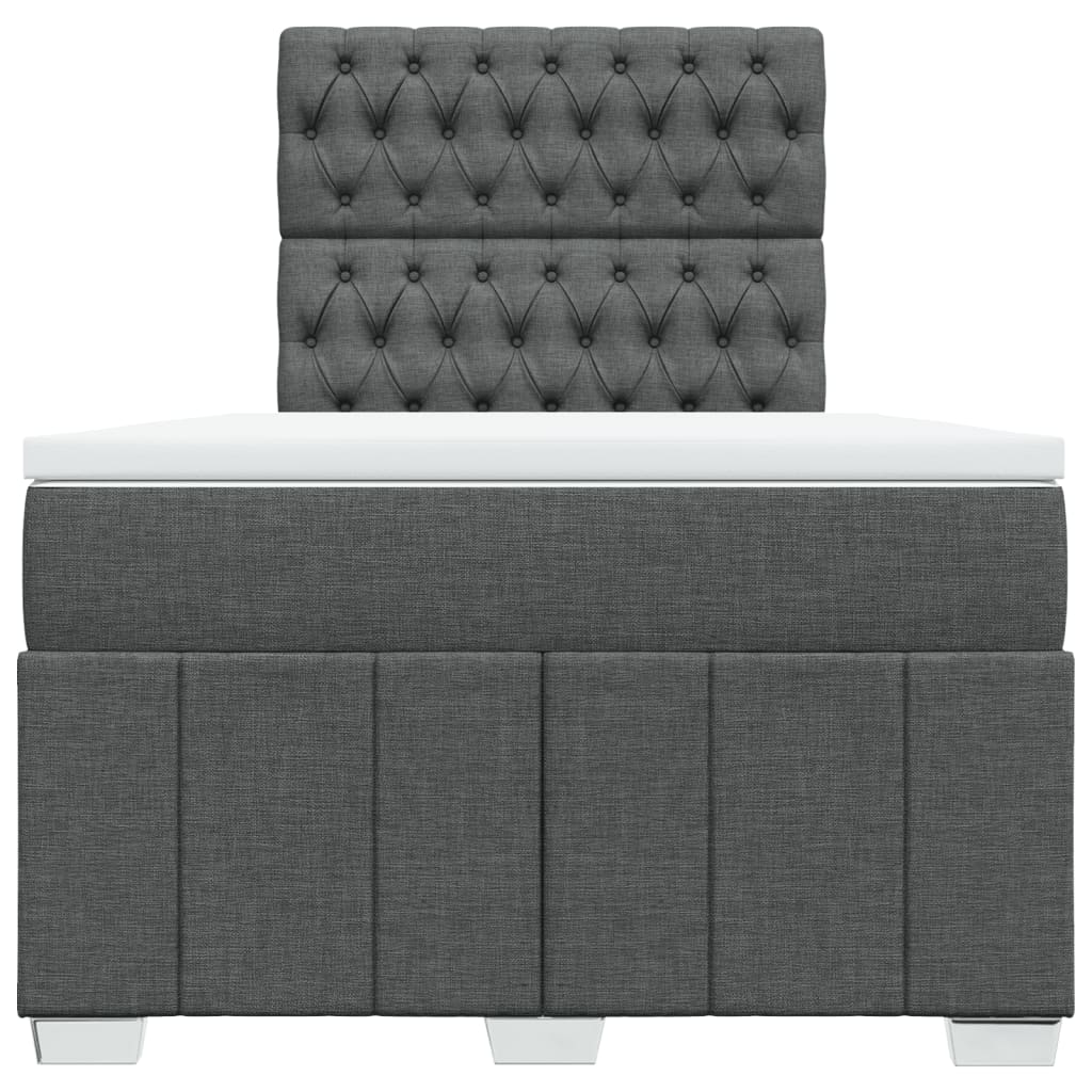 Boxspring met matras stof donkergrijs 120x200 cm is nu te koop bij PeponiXL, paradijselijk wonen!