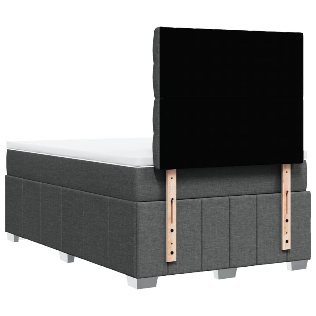 Boxspring met matras stof donkergrijs 120x200 cm is nu te koop bij PeponiXL, paradijselijk wonen!