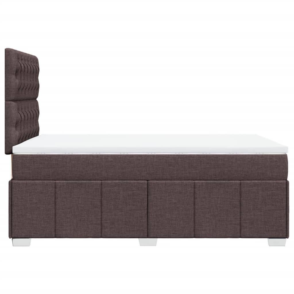 Boxspring met matras stof donkerbruin 120x200 cm is nu te koop bij PeponiXL, paradijselijk wonen!