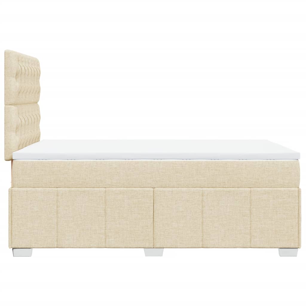 Boxspring met matras stof crèmekleurig 120x200 cm is nu te koop bij PeponiXL, paradijselijk wonen!