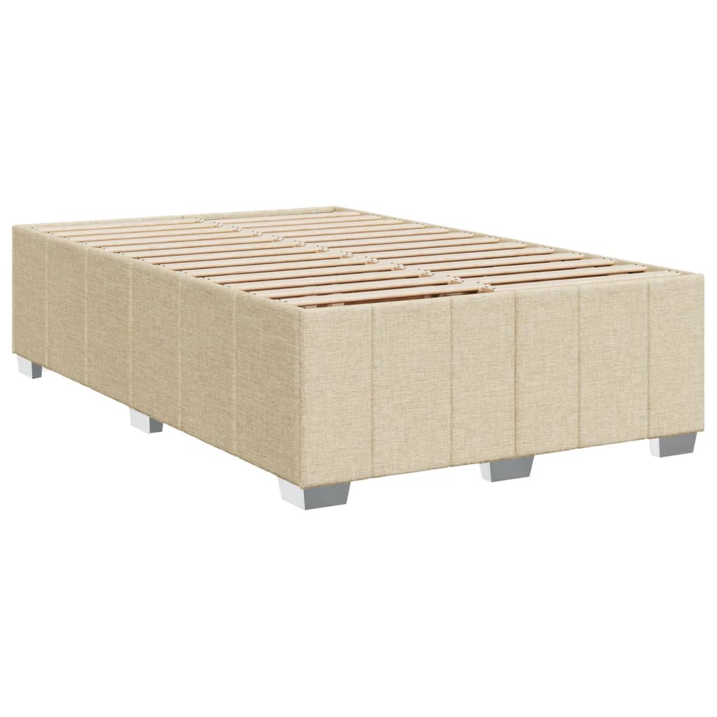Boxspring met matras stof crèmekleurig 120x200 cm is nu te koop bij PeponiXL, paradijselijk wonen!