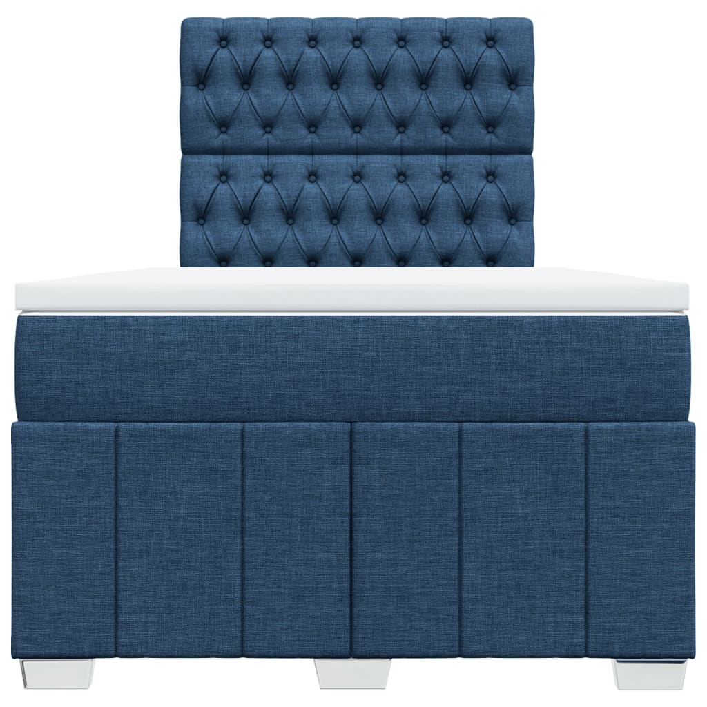Boxspring met matras stof blauw 120x200 cm is nu te koop bij PeponiXL, paradijselijk wonen!