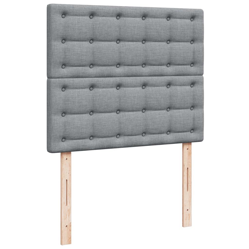 Boxspring met matras stof lichtgrijs 120x200 cm is nu te koop bij PeponiXL, paradijselijk wonen!