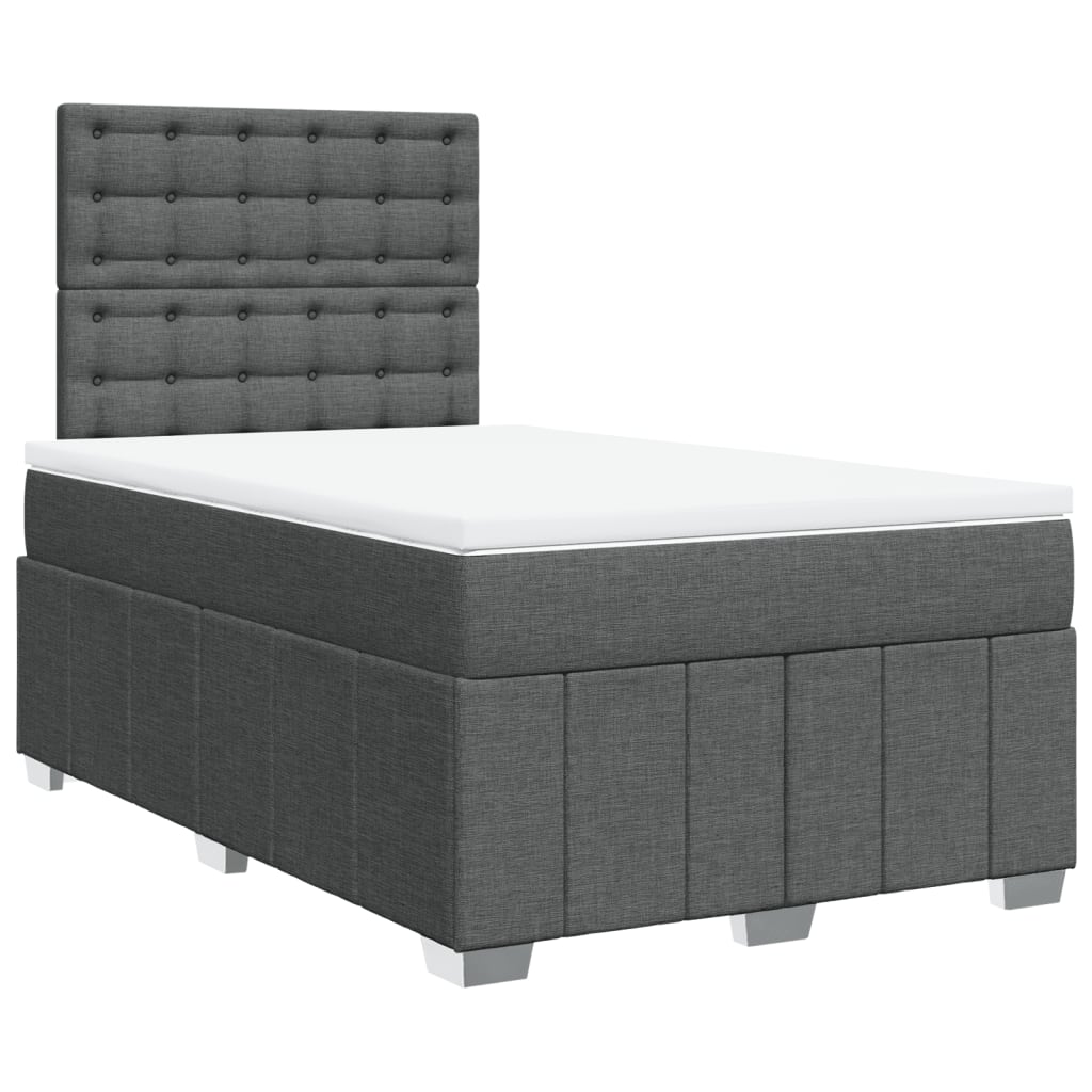 Boxspring met matras stof donkergrijs 120x200 cm is nu te koop bij PeponiXL, paradijselijk wonen!