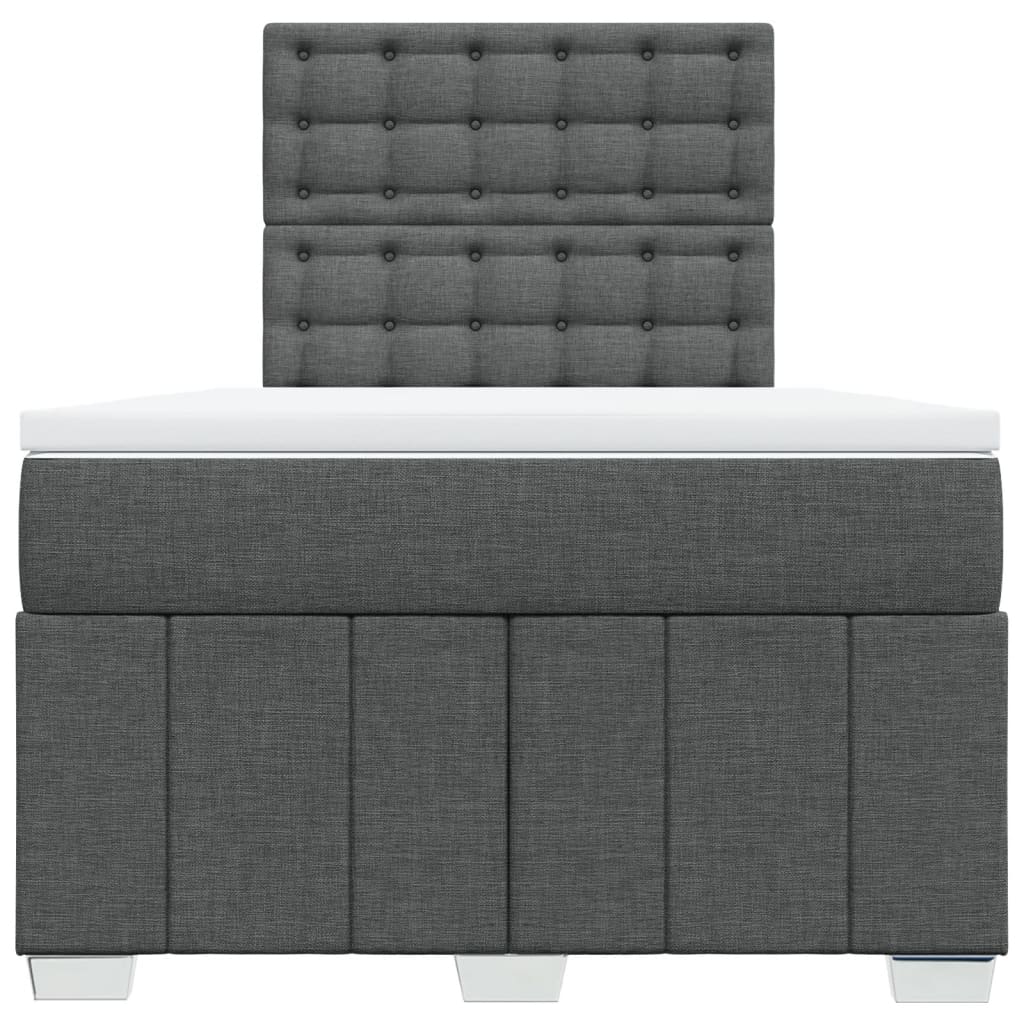 Boxspring met matras stof donkergrijs 120x200 cm is nu te koop bij PeponiXL, paradijselijk wonen!