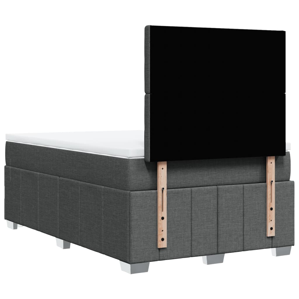 Boxspring met matras stof donkergrijs 120x200 cm is nu te koop bij PeponiXL, paradijselijk wonen!