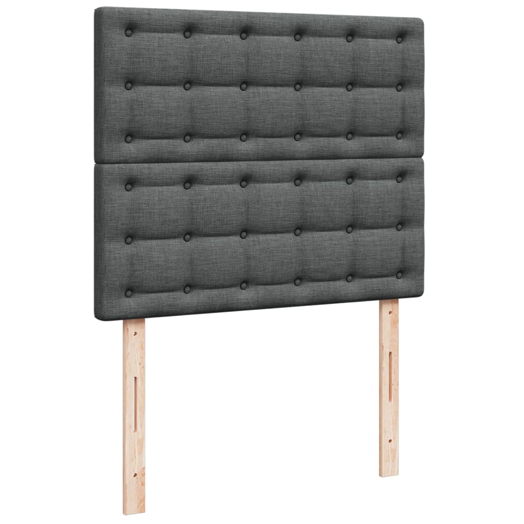Boxspring met matras stof donkergrijs 120x200 cm is nu te koop bij PeponiXL, paradijselijk wonen!