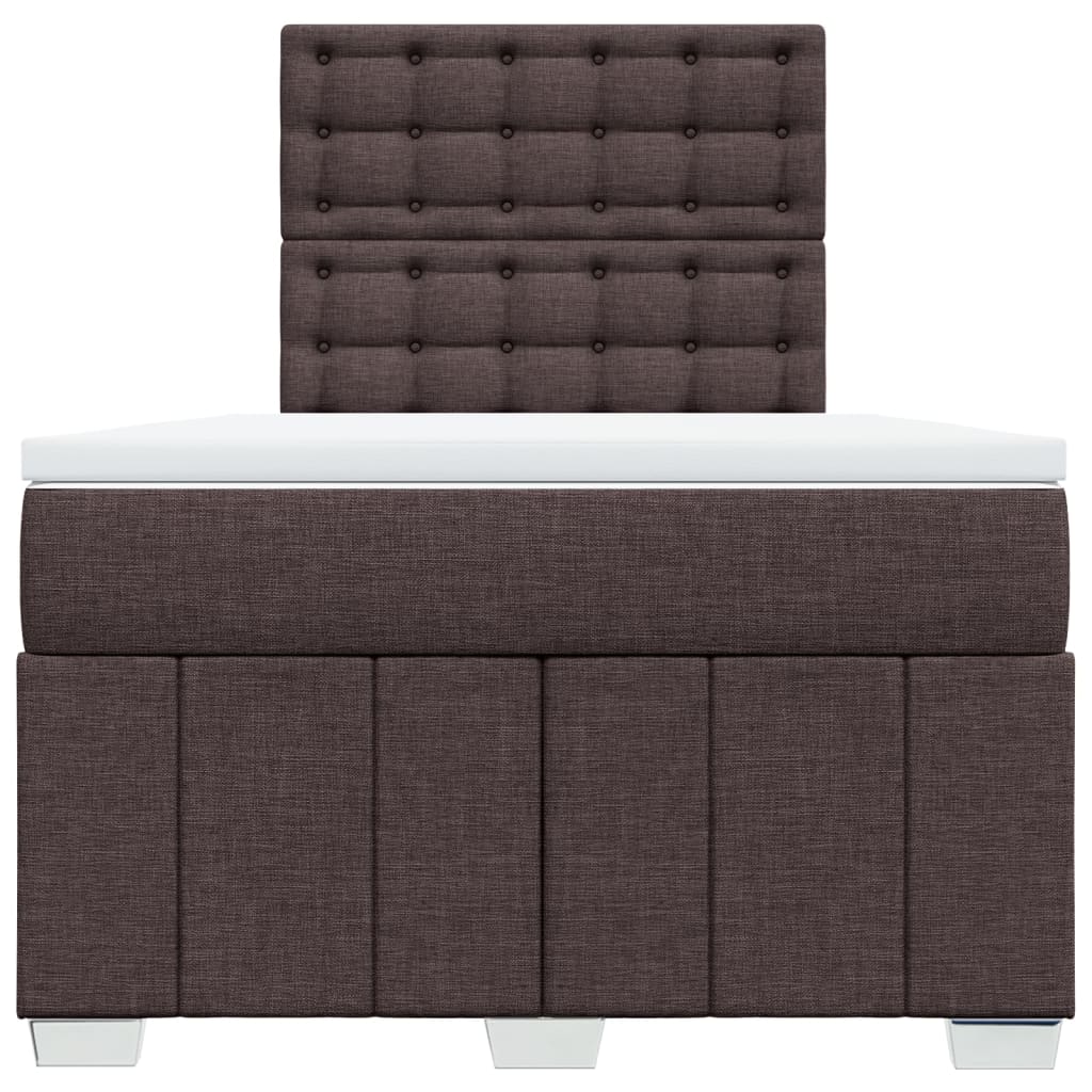 Boxspring met matras stof donkerbruin 120x200 cm is nu te koop bij PeponiXL, paradijselijk wonen!