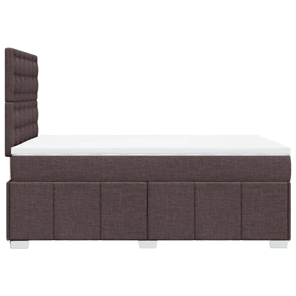 Boxspring met matras stof donkerbruin 120x200 cm is nu te koop bij PeponiXL, paradijselijk wonen!